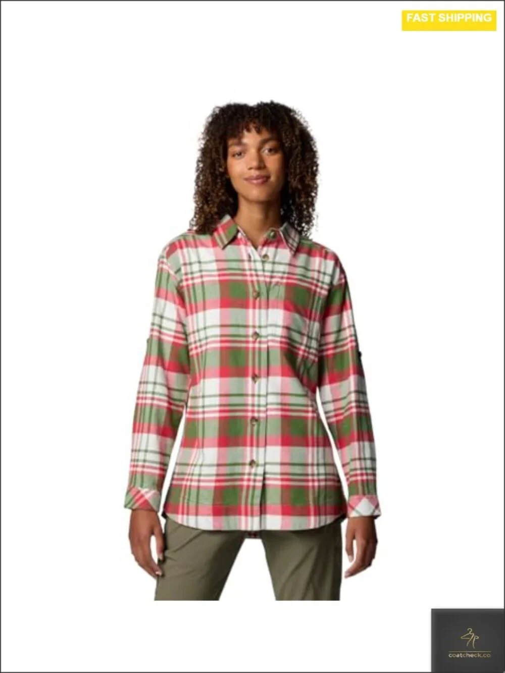 Womens Flannel Button Down Shirt Cotton Plaid Long Sleeve